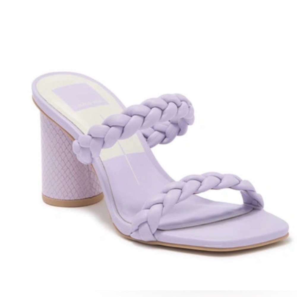 Dolce Vita Lavender Braided Strap Block Heel Sandals. Perfect! Size 8.5.